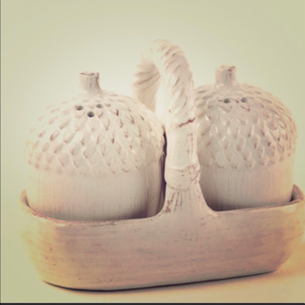 Acorn Salt & Pepper w/ Tray